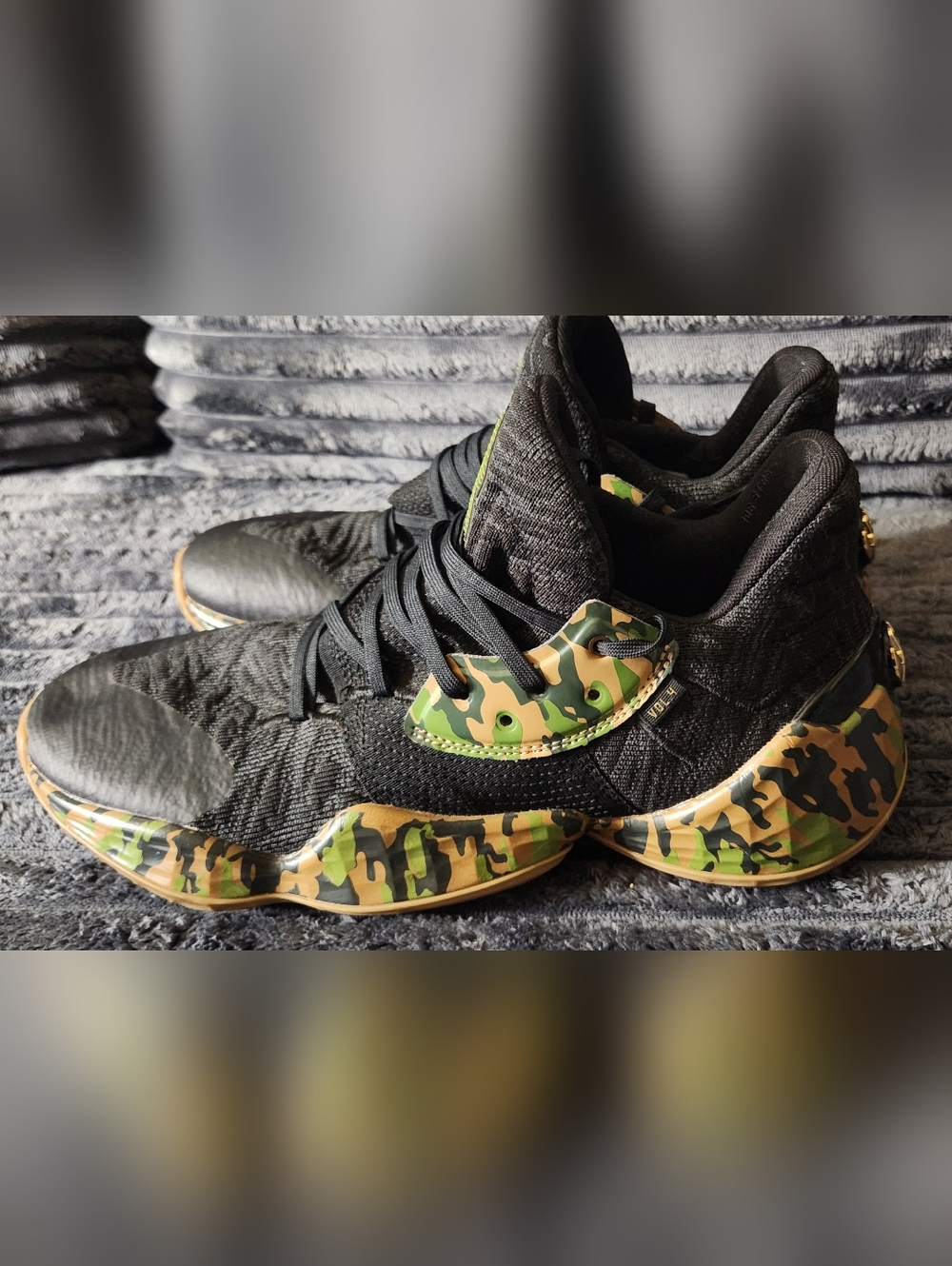 (Rare Developer Sample) Mens Adidas Harden Vol 4 Camo Black Confirmed Size 9